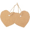 image:imageG2PLUS Red Gift Tags with String 100PCS Heart Gift Tags 235 x 216 in Blank Paper Hang Tag Valentines Heart Shaped Gift Name Label Tag for Gift Wrapping Valentine Wedding Party FavorsBrown