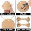 image:imageG2PLUS Round Gift Tags with String25 Inches Blank Circle Kraft Paper Tags 100 PCS Large Round Craft Labeling Tag for Wedding Birthday Christmas Party FavorsBrown