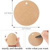 image:imageG2PLUS Round Gift Tags with String25 Inches Blank Circle Kraft Paper Tags 100 PCS Large Round Craft Labeling Tag for Wedding Birthday Christmas Party FavorsKraft