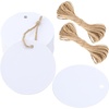 image:imageG2PLUS Round Gift Tags with String25 Inches Blank Circle Kraft Paper Tags 100 PCS Large Round Craft Labeling Tag for Wedding Birthday Christmas Party FavorsWhite