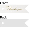 image:imageG2PLUS Small Merry Christmas Tags  100Pcs Deer Kraft Paper Gift Tags with String for Gift Wrapping Goodies Bags Christmas Holiday Party Favors28x08Small White Goldthank You