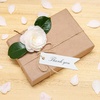 image:imageG2PLUS Small Merry Christmas Tags  100Pcs Deer Kraft Paper Gift Tags with String for Gift Wrapping Goodies Bags Christmas Holiday Party Favors28x08Small White Blackthank You