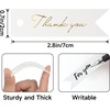 image:imageG2PLUS Small Merry Christmas Tags  100Pcs Deer Kraft Paper Gift Tags with String for Gift Wrapping Goodies Bags Christmas Holiday Party Favors28x08Small White Goldthank You