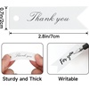 image:imageG2PLUS Small Merry Christmas Tags  100Pcs Deer Kraft Paper Gift Tags with String for Gift Wrapping Goodies Bags Christmas Holiday Party Favors28x08Small White Blackthank You