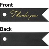 image:imageG2PLUS Small Merry Christmas Tags  100Pcs Deer Kraft Paper Gift Tags with String for Gift Wrapping Goodies Bags Christmas Holiday Party Favors28x08Small Black Goldthank You