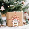 image:imageG2PLUS Star Gift Tags 100PCS Blank Star Shaped Tags Kraft Paper Gift Tag with String for Present Wrapping Wedding Graduation Christmas Party Favors BlackWhite Christmas Star