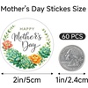image:imageG2PLUS Summer Gift Stickers  60Pcs Happy Summer Stickers 2 Inch Round Ice Cream Label Sticker for Envelope Seals Gift Cards Bags Small Business Hawaii Tropical Luau Party FavorsHappy Mothers Day  Succulent