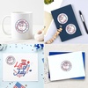 image:imageG2PLUS Summer Gift Stickers  60Pcs Happy Summer Stickers 2 Inch Round Ice Cream Label Sticker for Envelope Seals Gift Cards Bags Small Business Hawaii Tropical Luau Party Favors4Th of July