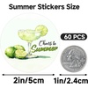 image:imageG2PLUS Summer Gift Stickers  60Pcs Happy Summer Stickers 2 Inch Round Ice Cream Label Sticker for Envelope Seals Gift Cards Bags Small Business Hawaii Tropical Luau Party FavorsSummerLemon