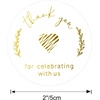 image:imageG2PLUS Thank You Stickers 120PCS Thank You for Celebrating with Us Stickers 2 Round Gold Foil Envelope Seals Labels for Birthday Wedding Graduation Party FavorsThank You for Celebrating with Us