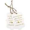 image:imageG2PLUS Wedding Favors Tags 100PCS Gold Wedding Send Off Tags The New Mr amp Mrs Label Tag 28X2 in White Paper Gift Tag with String for Bridal Shower Anniversary Celebration