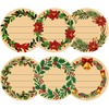 image:imageG2PLUS 120Pcs Christmas Gift Stickers  2 Inch Round Kraft Paper Christmas Holiday Wreath Labels Stickers for Gift Wrapping Party Favors DIY CraftsBrown Green Red