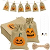 image:imageG2PLUS 24Pcs Thanksgiving Burlap Gift Bags  4X6 In Drawstring Goodies Treat Bags 8 Styles Pumpkin Gift Candy Pouches with Ghost Tags for Autumn Thanksgiving Halloween Party Favors8 Styles Pumpkin 4X6
