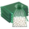 image:imageG2PLUS 25PCS Drawsring Organza Bags 5x7 inches  Light Green Organza Gift Bag Sheer Mesh Pouches for Candy Jewelry Fruits Wedding Party FavorsDark Green