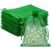 image:imageG2PLUS 25PCS Drawsring Organza Bags 5x7 inches  Light Green Organza Gift Bag Sheer Mesh Pouches for Candy Jewelry Fruits Wedding Party FavorsGrass Green