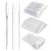 image:imageG2PLUS 300PCS Crystal Eyelash Extension Supplies Kit 100PCS Disposable Lip Wands Mascara Brush Applicators Glitter Micro Swabs for Eyebrow Eyelash Extension and Makeup Kits PinkWhite