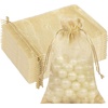 image:imageG2PLUS 30PCS Gold Oragnza Bags 4x6 In  Drawstring Organza Bags Sheer Mesh Jewelry Pouches Candy Gift Wrap Pouches for Christmas Birthday Wedding Party Favors