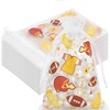 image:imageG2PLUS 30PCS Sports Theme Organza Bags 4x6 Sheer Mesh Drawstring Pouches for Football Party Favors Game Day Party Treat Bags for Kids Birthday amp Team GiftsWhite and Brown