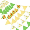 image:imageG2PLUS 39Ft Triangle Bunting Banner Green Blue Cotton Pennant Banner 42pcs Reusable Fabric Triangle Flags Party Decoration for Wedding Birthday Garden Party Spring Picnic Baby Shower DecorationsGreen Yellow White