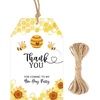 image:imageG2PLUS 50Pcs A Gift for You Tags  33x22 in White Paper Name Tags with String Gift Wrapping Hangtag for Wedding Baby Shower Birthday ChristmasBeeThank You