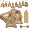 image:imageG2PLUS Christmas Drawstring Burlap Gift Bags  24 Pack Christmas Advent Calendar Bags 8 Designs 46 inches Goodie Gift Bag with Xmas Tree Tags for Xmas Holiday Party Favors5X7 Merry Christmas