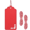 image:imageG2PLUS Gift Tags with String 100PCS Hollow Heart Gift Tags 37x18 in Blank Label Hang Tag Heart Wedding Favors Tag White Paper Hangtags for Valentines Mothers Day Christmas Party Favors5 Hollow Heart Red