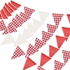 image:imageG2PLUS Green and White Gingham Fabric Bunting Banner 32Ft Cotton Burlap Triangle Garland for Xmas Wedding Dcor Birthday Picnic BBQ Golf Party amp Outdoor CelebrationsRedWhite