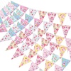 image:imageG2PLUS Hawaiian Bunting Banner 39Ft PreStrung Tropical Party Banner 4 Pack Double Sided Paper Hawaiian Floral Bunting Garland for Luau Birthday Baby Shower Summer Beach Party DecorationsPink Camellia