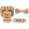 image:imageG2PLUS Kraft Paper Gift Tags with String 100PCS Wedding Favor Tags 2x28 in Wedding Gift Tag Hugs and Kisses from The New Mr amp Mrs Tag for Wedding Bridal Shower Anniversary Party FavorBrown