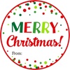 image:imageG2PLUS Merry Christmas Stickers  120 Pcs Red Gold Christmas Gift Stickers 2 Round Xams Label Sticker Cards Envelope Seals for Gift Wrapping Party FavorsChristmasDots