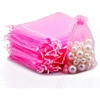 image:imageG2PLUS Organza Bags 57 Inches 100PCS Pink Organza Gift Bags with Drawstring Sheer Mesh Jewelry Pouches Sheer Candy Bag for Christmas Wedding Party FavorsPink