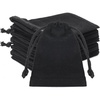 image:imageG2PLUS Pink Velvet Jewelry Pouches 20PCS Small Velvet Gift Bags with Drawstring Christmas Gift Bags for Wedding Favors Candy Bag Party Favors 47x59Black