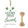 image:imageG2PLUS StPatricks Day Tags  50Pcs Happy StPatricks Day Tags with String A Lucky Treat for Someone Sweet Shamrock Gift Wrapping Tag for Irish Party FavorsLucky StPatricks