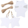 image:imageG2PLUS Star Gift Tags 100PCS Blank Star Shaped Tags Kraft Paper Gift Tag with String for Present Wrapping Wedding Graduation Christmas Party Favors BlackWhite Blank Star