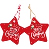 image:imageG2PLUS Star Gift Tags 100PCS Blank Star Shaped Tags Kraft Paper Gift Tag with String for Present Wrapping Wedding Graduation Christmas Party Favors BlackRed Christmas Star