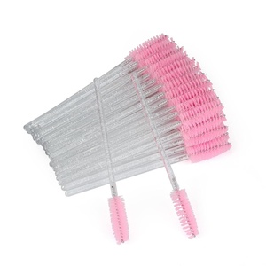 image:imageG2PLUS 100PCS Disposable Mascara Brushes Crystal Lash Brush Makeup Kit Adjustable Eyelash Spoolies for Eyelash Extensions Eyebrow and Makeup White  Purple100PCS White  Pink