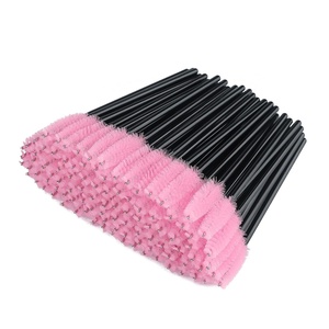 image:imageG2PLUS 100PCS Disposable Mascara Brushes Crystal Lash Brush Makeup Kit Adjustable Eyelash Spoolies for Eyelash Extensions Eyebrow and Makeup White  PurplePink