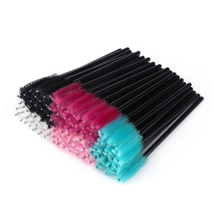 image:imageG2PLUS 100PCS Disposable Mascara Brushes Crystal Lash Brush Makeup Kit Adjustable Eyelash Spoolies for Eyelash Extensions Eyebrow and Makeup White  PurpleMulticolored
