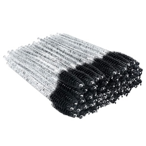 image:imageG2PLUS 100PCS Eyelash Mascara Brushes Disposable Lash Spoolies Crystal Mascara Wands Makeup Kits for Eyelash Extensions and Eyebrow PinkBlack50PCS