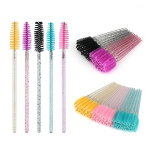 image:imageG2PLUS 100PCS Eyelash Mascara Brushes Disposable Lash Spoolies Crystal Mascara Wands Makeup Kits for Eyelash Extensions and Eyebrow PinkMulticolored