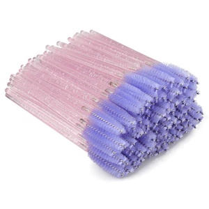 image:imageG2PLUS 100PCS Eyelash Mascara Brushes Disposable Lash Spoolies Crystal Mascara Wands Makeup Kits for Eyelash Extensions and Eyebrow PinkPink  Purple