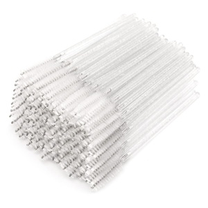 image:imageG2PLUS 100PCS Eyelash Mascara Brushes Disposable Lash Spoolies Crystal Mascara Wands Makeup Kits for Eyelash Extensions and Eyebrow PinkWhite300PCS