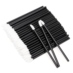 image:imageG2PLUS 100PCS Glitter Crystal Lip Brush Disposable Lip Brushes Lip Gloss ApplicatorsLip Gloss Wands Applicator Perfect Makeup Tool Kits Pink100pcsblack