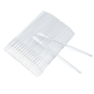 image:imageG2PLUS 100PCS Glitter Crystal Lip Brush Disposable Lip Brushes Lip Gloss ApplicatorsLip Gloss Wands Applicator Perfect Makeup Tool Kits PinkTransparent