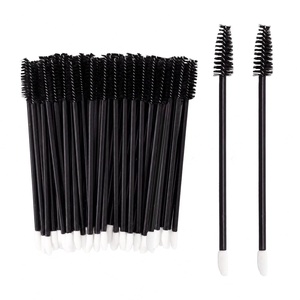 image:imageG2PLUS 100pcs Eyelash Brush Lip Brush Dual Ended Eyelash Extension Brush Black Mascara Wands and Lipstick Applicator Portable Makeup Brush for Eyebrow Lip Gloss and Lash ExtensionBlack