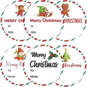 image:imageG2PLUS 120PCS Christmas Gift Name Stickers 6 Styles Merry Christmas Stickers 2 Round Xmas Gift Tags Sticker Xmas Santa Claus Label for Cards Envelope SealsRed GreenRed Green