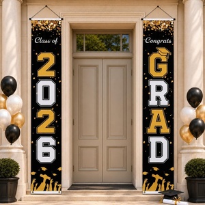 image:imageG2PLUS 2026 Graduation Porch Banner  Class of 2026 Banner Congrats Grad Porch Signs 71x12 inches Black Gold Graduation Decoration 2026 for Indoor Outdoor Wall Decor Party SuppliesBlack Gold  Congrats Grad