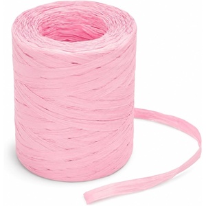 image:imageG2PLUS 218 Yards Raffia Paper Craft Ribbon 14 Inch Wide Raffia Ribbon Black Packing Paper String for Gift Wrapping DIY Arts amp Crafts Halloween Christmas Holiday DecorPink