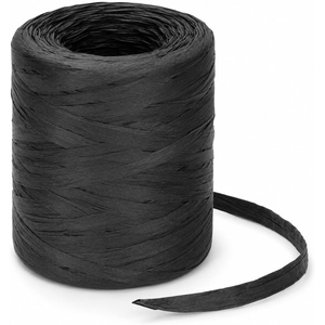 image:imageG2PLUS 218 Yards Raffia Paper Craft Ribbon 14 Inch Wide Raffia Ribbon Black Packing Paper String for Gift Wrapping DIY Arts amp Crafts Halloween Christmas Holiday DecorBlack