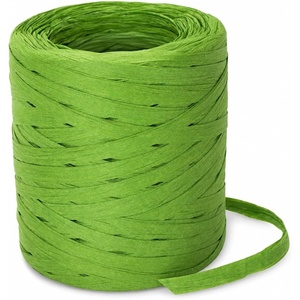 image:imageG2PLUS 218 Yards Raffia Paper Craft Ribbon 14 Inch Wide Raffia Ribbon Black Packing Paper String for Gift Wrapping DIY Arts amp Crafts Halloween Christmas Holiday DecorGreen